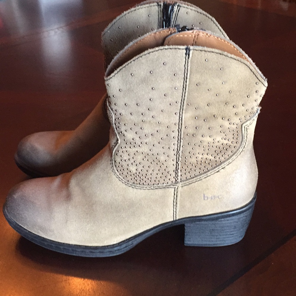 Tan color booties
